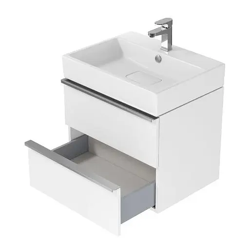 Тумба для ванної кімнати Cersanit Virgo 60 см Білий/Чорний S522-018 30412 - фото 4