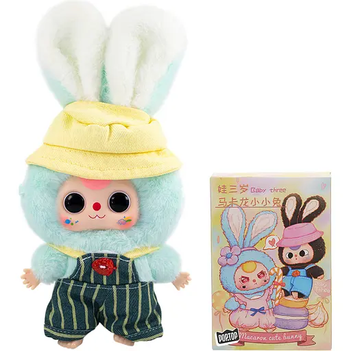 Колекційна м'яка іграшка з кільцем Pop Top Baby Three Cureplaneta Макарончики (CRP2605) - фото 1