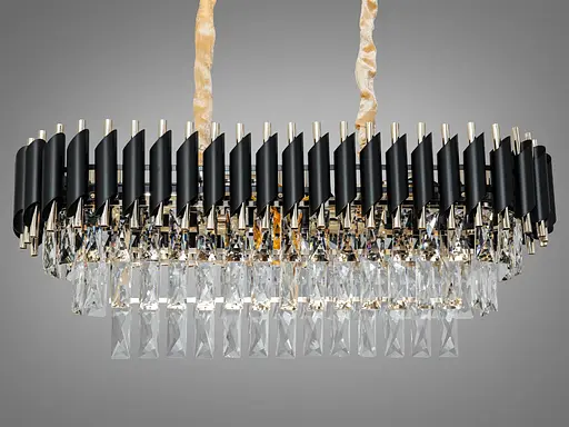 Символ розкоші та стилю, кришталева люстра овальної форми, 8 ламп - фото 1