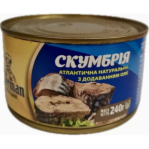 Скумбрия Willerman атлантическая с маслом 240 г