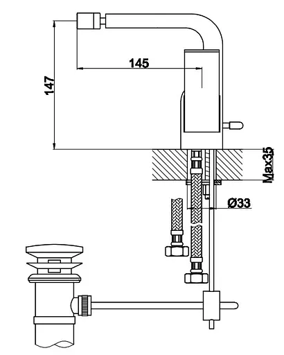 Смеситель для биде Kohlman Saxo хром QB130S Хром - фото 3