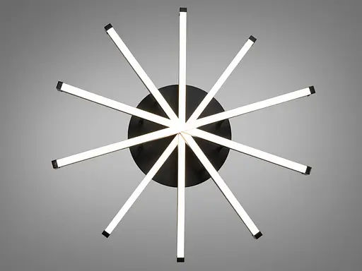 Стельова світлодіодна люстра Romin чорна 70W 5 модулів - фото 3