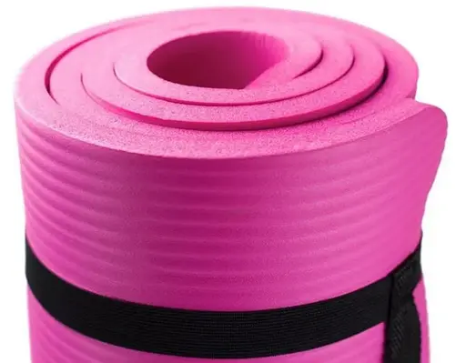 Коврик для йоги и фитнеса Power System PS-4017 NBR Fitness Yoga Mat Plus Pink (180х61х1) (PS-4017_Pink) - фото 4