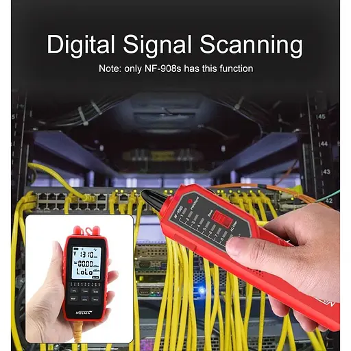 Кабельний тестер Noyafa NF-908S для RJ45 багатофункціональний FC ST SC (18888) - фото 12