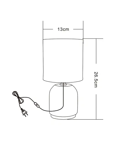 Настільна лампа Zuma Line Ceri E14 1x40W IP20 сіра - фото 2