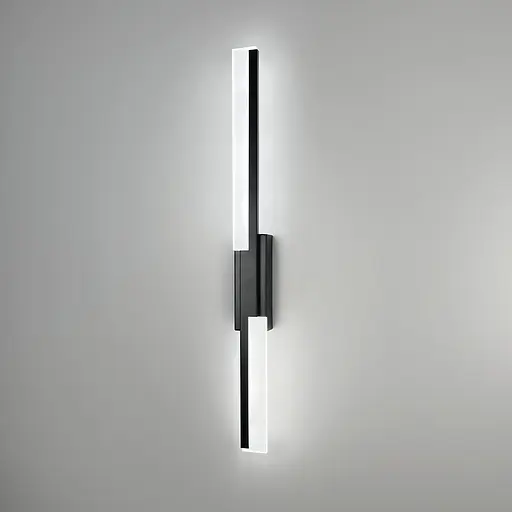 Праве бра у видовженому чорному корпусі 60 см Арт. WJ 09/600 R BK Line F - фото 5