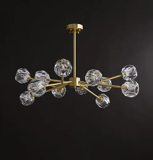 Светодиодная люстра Изумруд 8609 (Золотистая) на 6 плафонов - фото 2