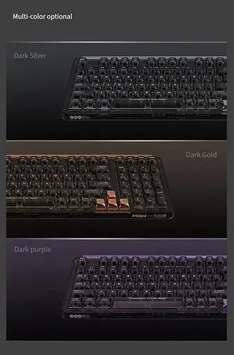 Беспроводная клавиатура Xiaomi Miiw Customized Mechanical Keyboard BlackIO98 Dark Silver (3262407) - фото 7