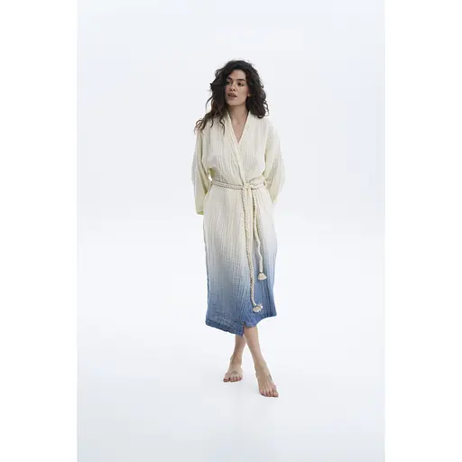 Халат Lotus Home Nitra muslin denim S/M (svt-2000022351003) - фото 6