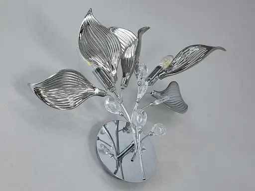 Красивий світильник Diasha з фарфоровими елементами, 2 лампи, хром - фото 1