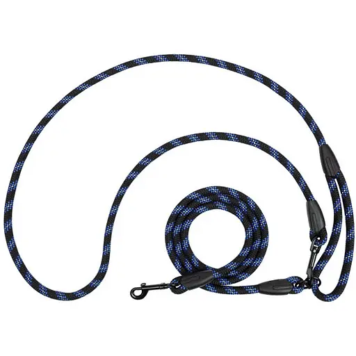 Поводок для собак Barksi Свободные руки светоотражающий 180х0.6 см черно-синий - фото 1