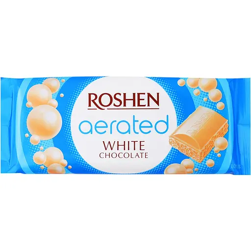 Шоколад білий Roshen пористий 80г