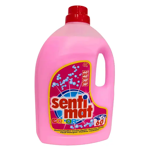 Гель для прання кольорового одягу Sentimat Color 3 літри Liquid Detergent All Textiles