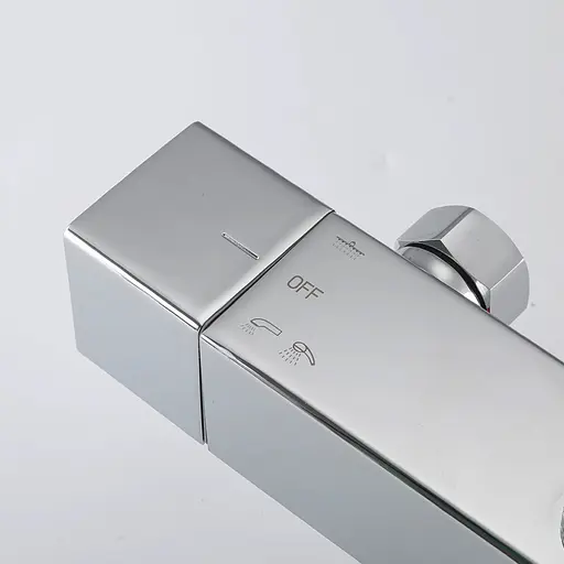 Душова система з термостатом Gappo G2418-40, вилив перемикач на лійку, хром - фото 4