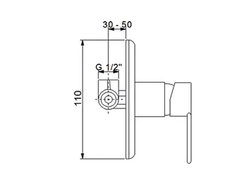 Смеситель скрытого монтажа для душа NEWARC Domino 971121 - фото 5