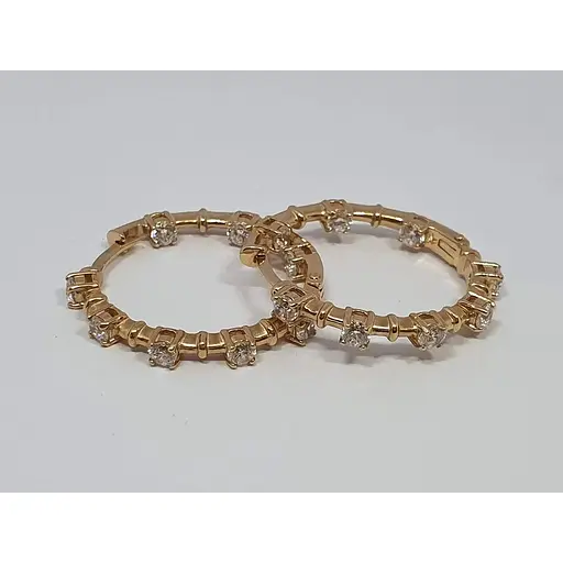 Золоті сережки Імперія золота з фіанітами. СВ1446И - фото 3