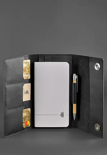 Шкіряний блокнот (Софт-бук) 5.0 чорний - фото 3