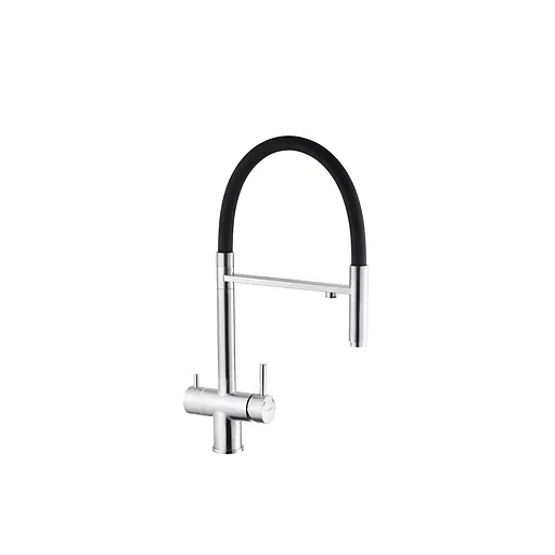 Смеситель для кухни с подключением к фильтру Kroner KRP Edelstahl Klassisch - ESG03815BLK CV027933 Нержавеющая сталь - фото 1