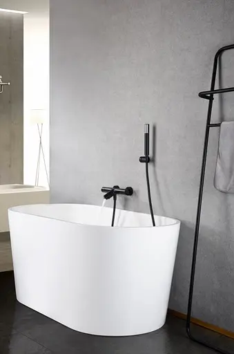 Термостатичний змішувач для ванни Imex Monza з душовим набором чорний матовий BTM039-4NG Чорний матовий - фото 3