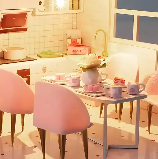 3D конструктор Румбокс Ляльковий будиночок Sweet Story своїми руками, світлові ефекти - фото 6