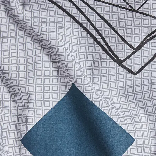 Комплект постельного белья Moon&Star Бязь Gold Люкс Urban Grid King Size 220x240 наволочки 4х50х70 - фото 7