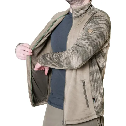 Кофта Fahrenheit Power Grid Full Zip Camo XL/L Khaki - фото 4
