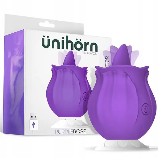 Вібратор для клітора Unihorn Purple Rose 7.8 см фіолетовий - фото 7