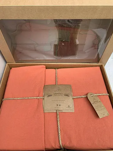 Комплект постільної білизни Limasso Standart Mecca Orange Євро Кораловий 000230267 - фото 3