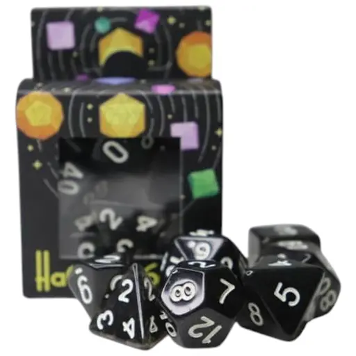 Набор кубиков Transparent 7 Dice Set - Black , 7 шт. (g7dtran10)