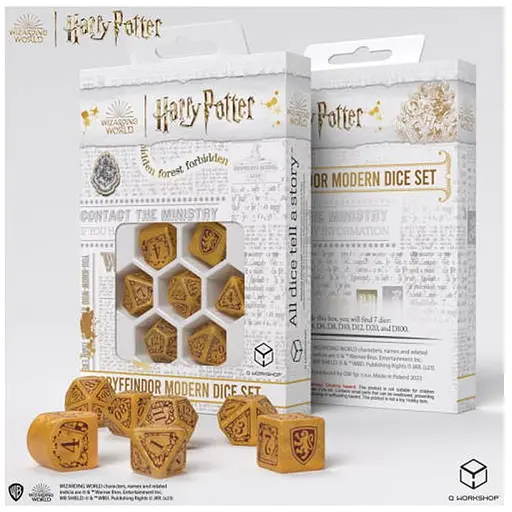 Набір кубиків Harry Potter. Gryffindor Modern Dice Set - Gold , 7 шт. (190142/2023/1/B) - фото 1
