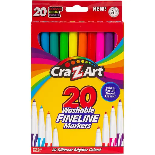 Маркери легкозмивні Cra-Z-Art тонкі кінчики 20 шт. (01308CRA) - фото 1