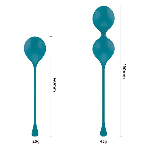 Набір вагінальних кульок Adalet Spheres 2 шт (блакитний) - фото 6
