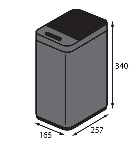 Відро для сміття сенсорне прямокутне Koer TC-020408-07 8 л графіт (KR5590)  - фото 3