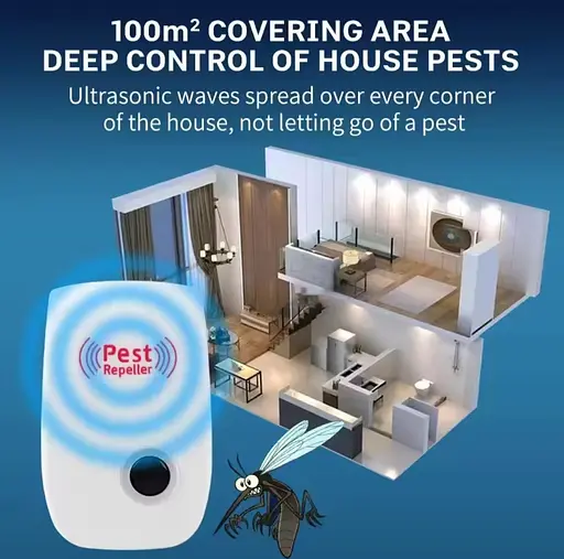 Ультразвуковий репелент для щурів, мишей, тарганів, шкідників, гризунів - фото 13