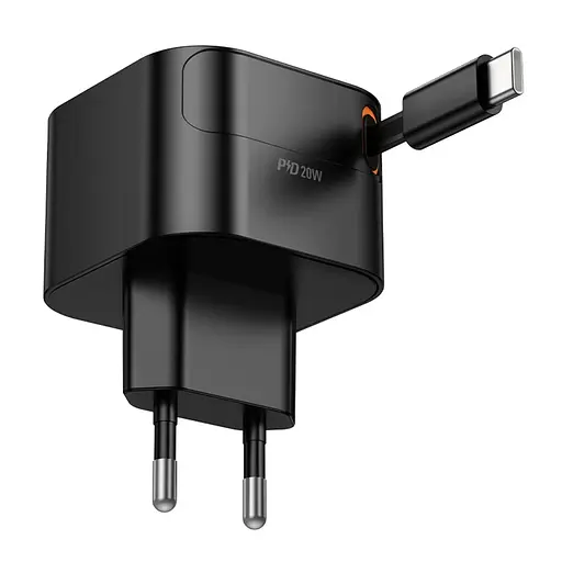 Зарядний пристрій Hoco C153A PD чорний + кабель Type-C - фото 5