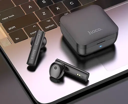 Беспроводные сенсорные наушники гарнитура Hoco DES12 Bluetooth Черный - фото 2