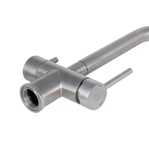 Змішувач для кухн Lidz Ariaі 24F-SFS F-подібний з використанням фільтрованої води (k35) Никель - фото 3