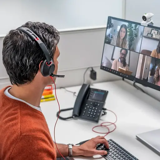 Гарнітура Poly комп'ютерна стерео On-ear Blackwire 5220 USB-A USB-C 3.5 мм односпрямована noise canceling чорна - фото 3