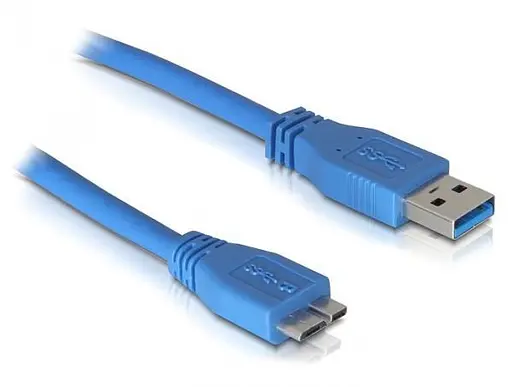 Кабель USB - USB Micro B 0.8 м Atcom 12825 голубой - фото 1