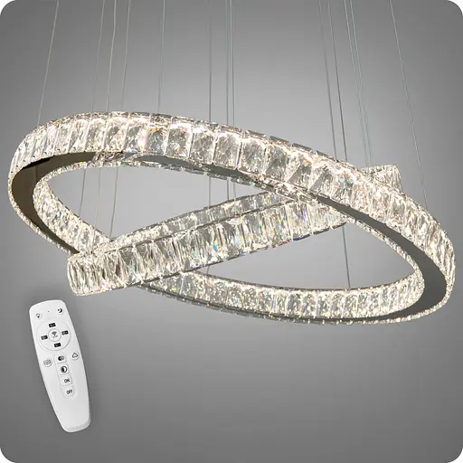 Люстра кришталева світлодіодна 517 Dlight 75Вт Хром (02013) - фото 1