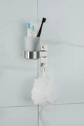 Склянка для щіток Frap F30406 нержавіюча сталь - фото 2