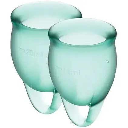 Набір менструальних чаш Satisfyer Feel Confident (dark Green)