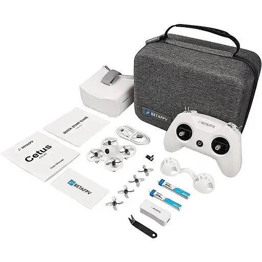 Комплект мини-квадрокоптера BETAFPV Cetus FPV Kit: Дрон, 2 Акб, Пульт, FPV Очки, Кейс 4-5 мин, до 80 м - фото 6