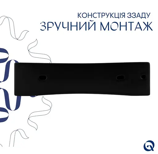 Раковина подвесная Qtap Nando LT 500х420х130 Matt Black без донного клапана QT12116146AMB - фото 4