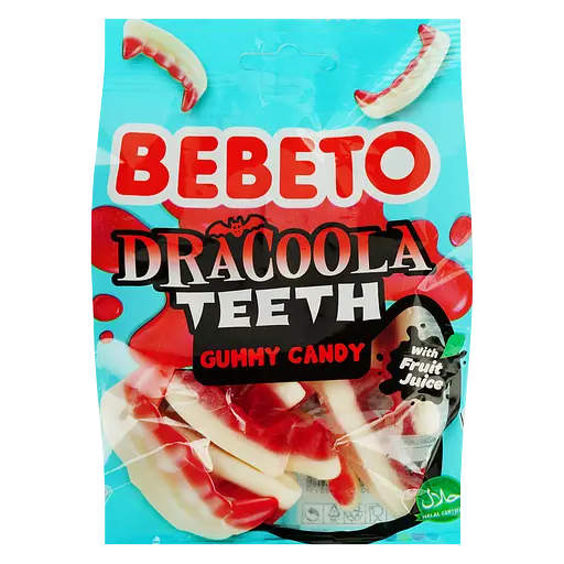 Жувальні цукерки Bebeto Зуби Дракули 80 г
