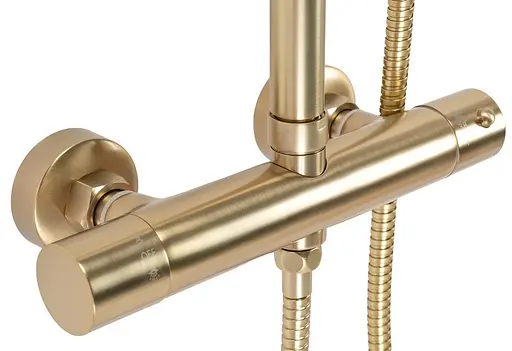 Душова система Rea Parot brushed gold з термостатом REA-P2323, Золотий - фото 2