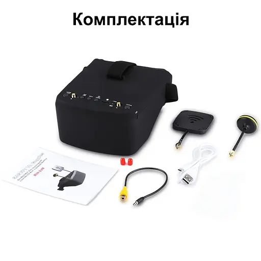 FPV очки - шлем для квадрокоптера и авиамоделей Eachine EV800D, 5 "экран, 5.8 ГГц, 2 антенны, запись (100987) - фото 7