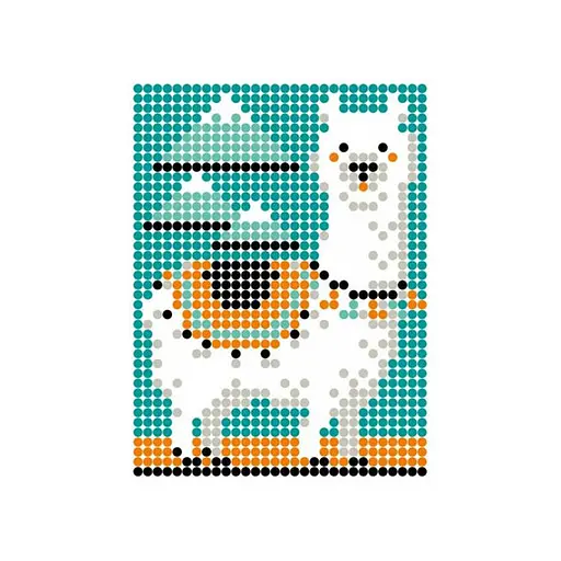 Картина по номерам стикерами в тубусе "Лама" 1200 стикеров. 1814, 33х48 см - фото 3