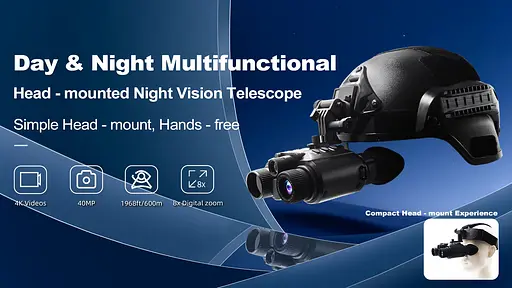 Бинокль ночного видения Z9158 4K FHD HD 850нм (до 600м в темноте) MicroSD 64GB - фото 6