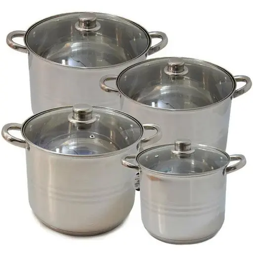 Універсальний набір каструль з кришками Bachmayer BM-2920 5 каструль із нержавіючої сталі - фото 1